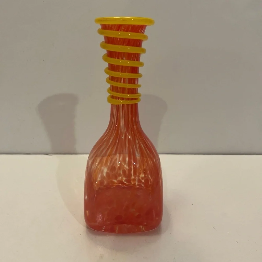 Vase Sabina Rymanow Art Glass Sculptural Vase 3-D Spiral Vintage Collectible
